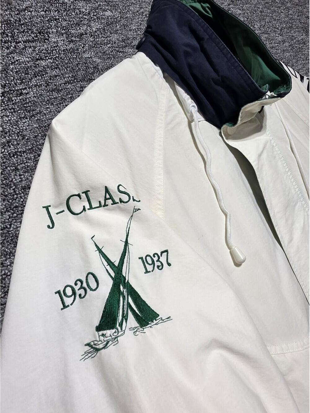 Vintage Nautica J-Class Nautica Challenge Sailing Jacket White Embroidered XXL - Picture 2 of 5